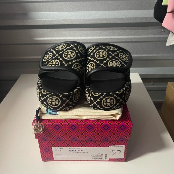 Tory Burch Monogram T Bubble Slides - Picture 2 of 5